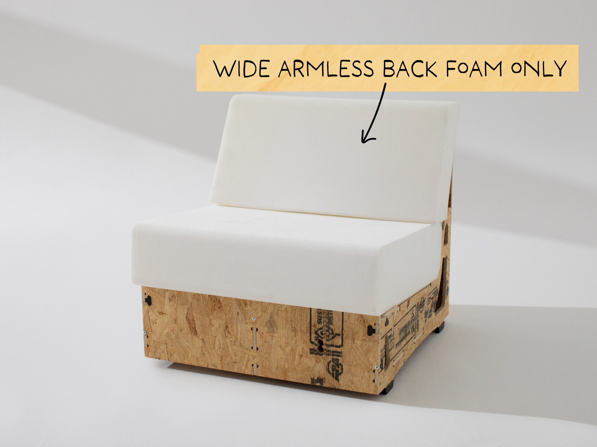 Wide Armless Back Foam