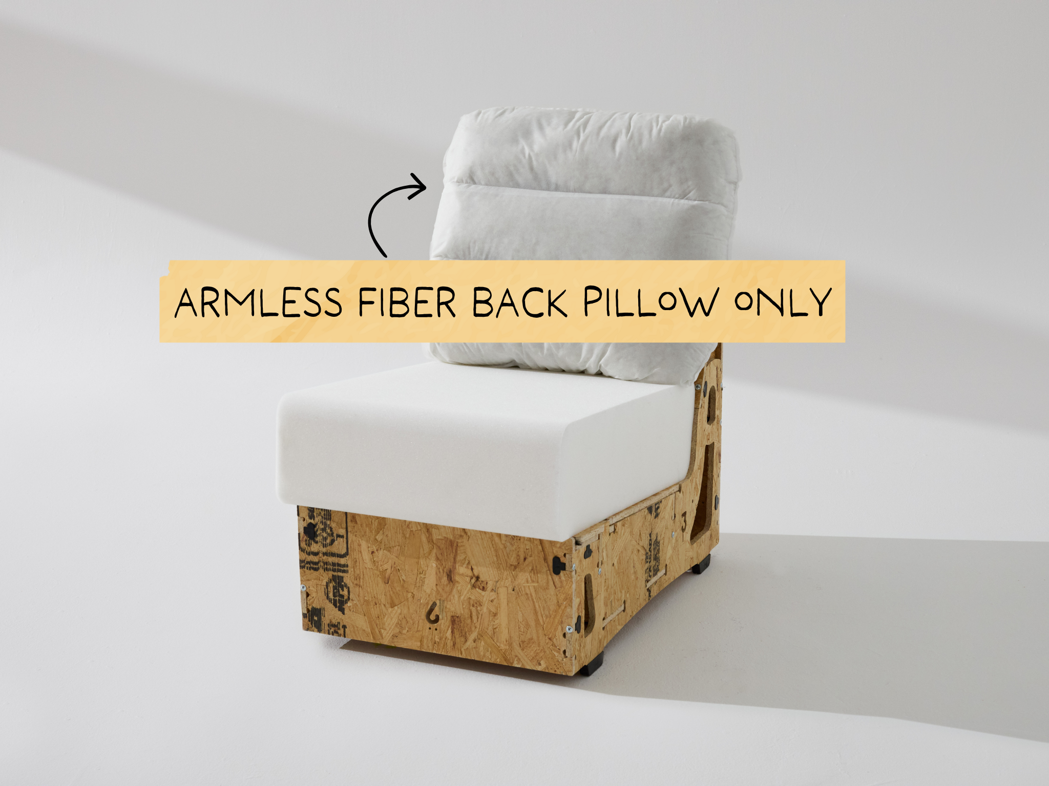Armless Fiber Pillow Back