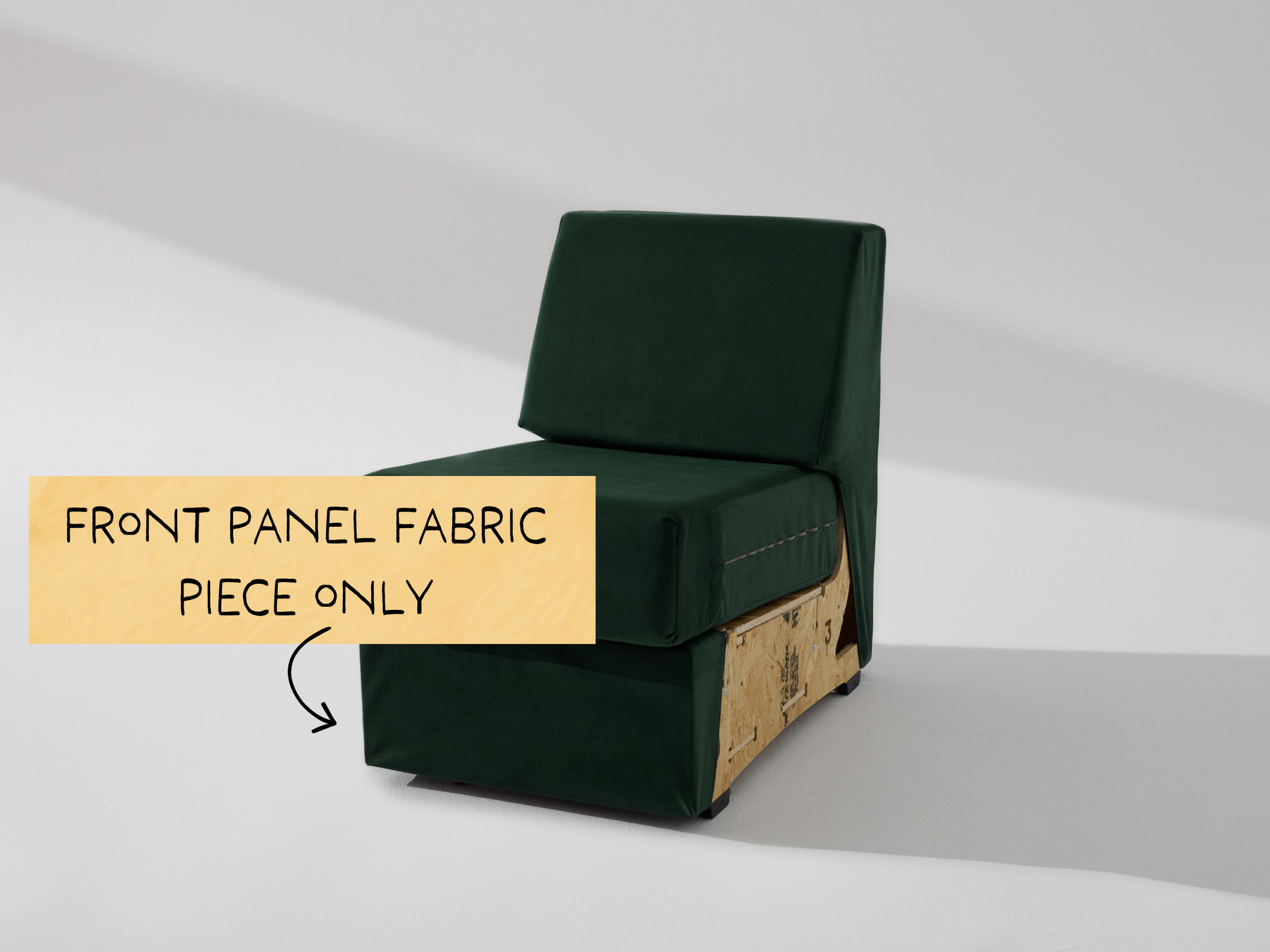 Armless Unit: Fabric Front Panel ONLY