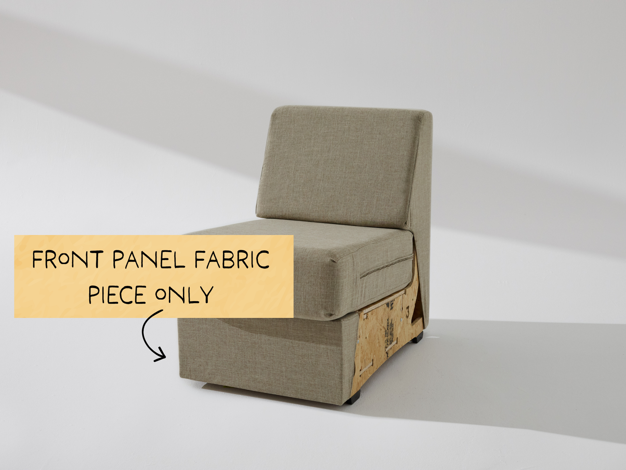 Armless Unit: Fabric Front Panel ONLY