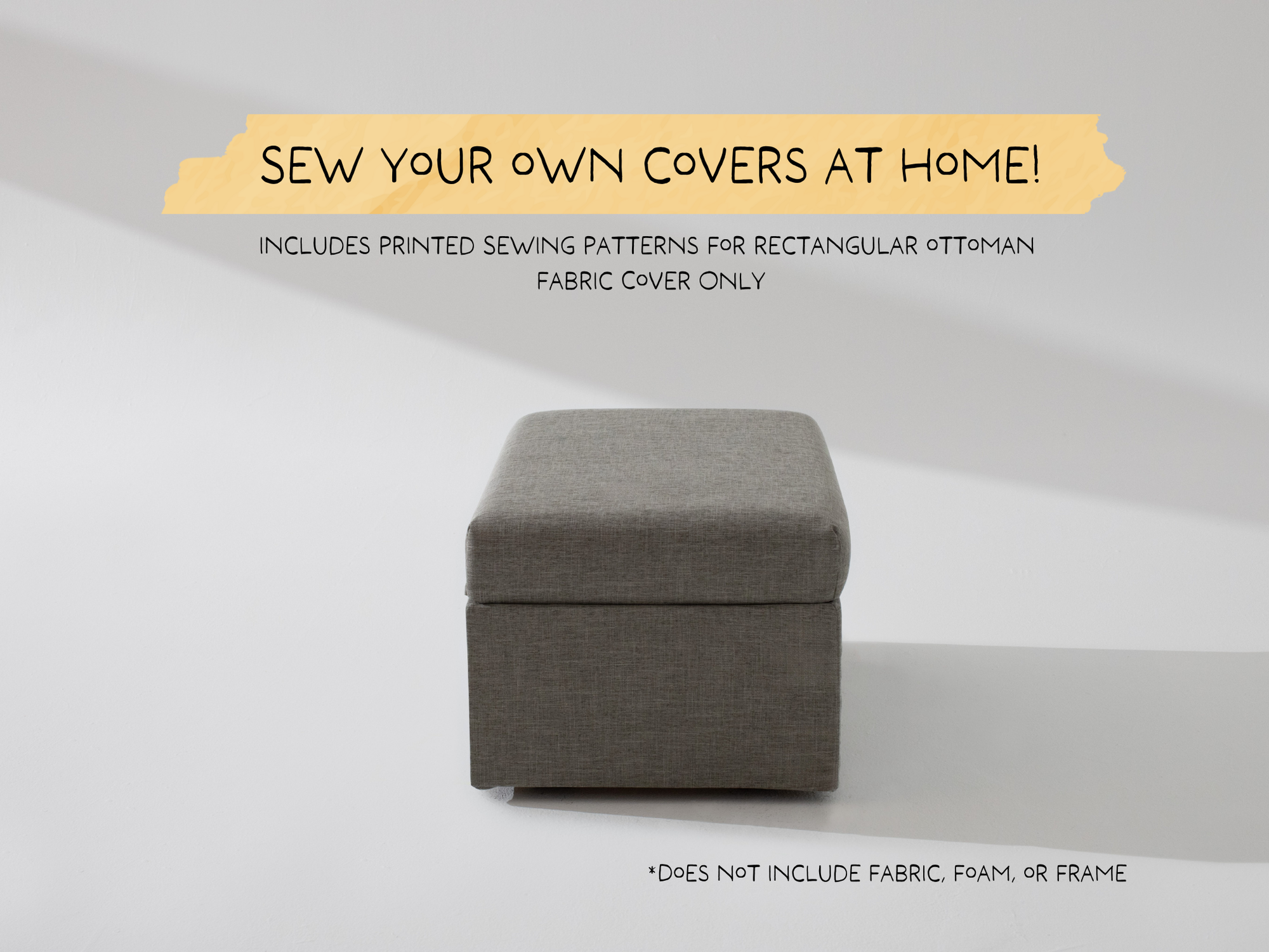 Rectangle Storage Ottoman Sewing Patterns