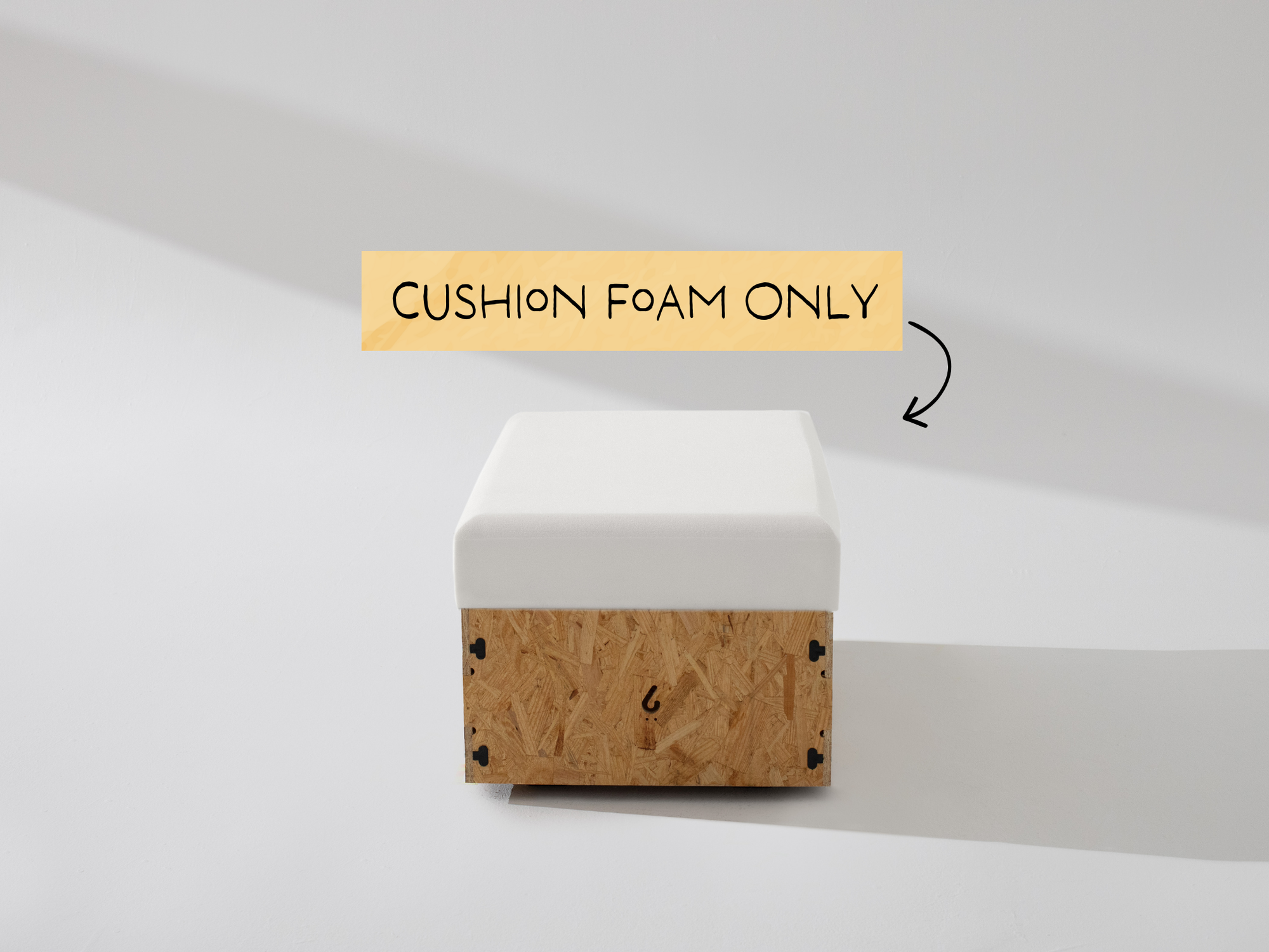 Rectangle Ottoman Top Cushion Foam