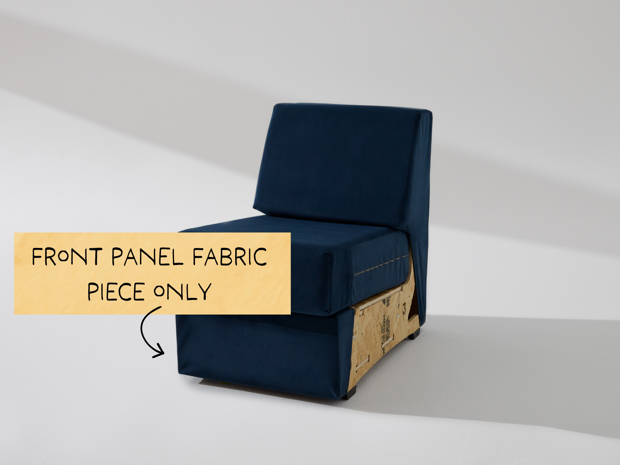 Armless Unit: Fabric Front Panel ONLY