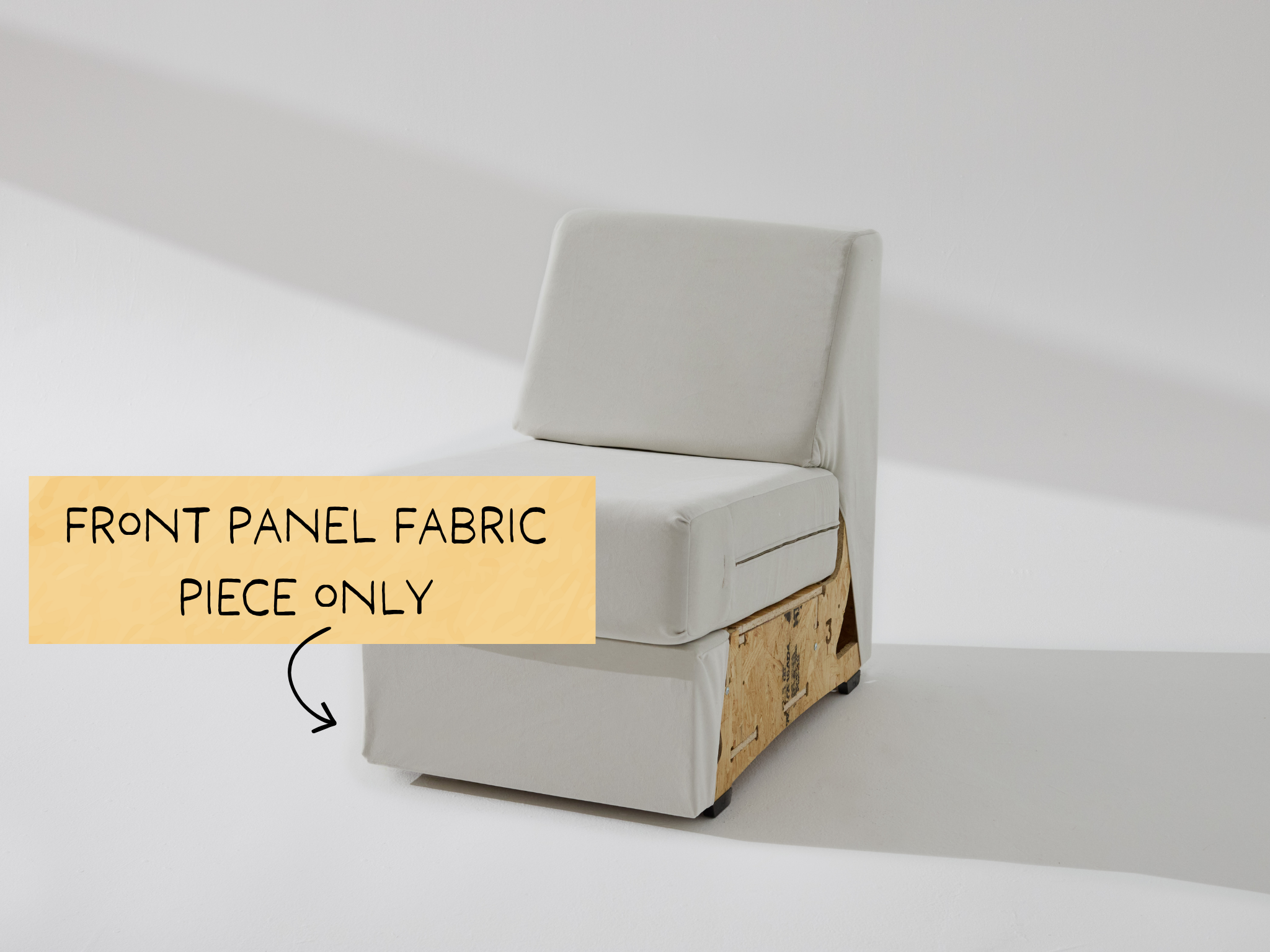 Armless Unit: Fabric Front Panel ONLY
