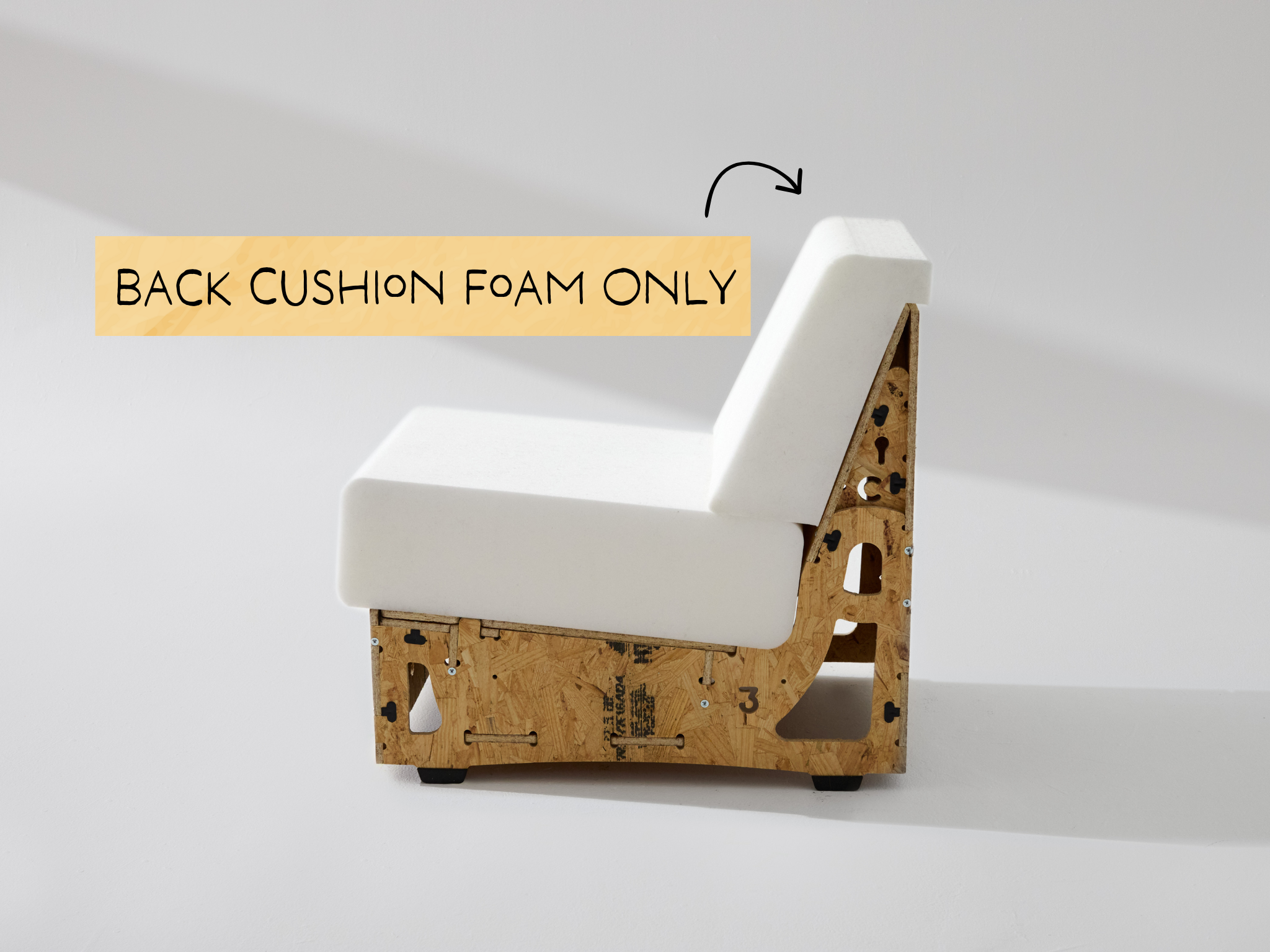 Armless Back Foam