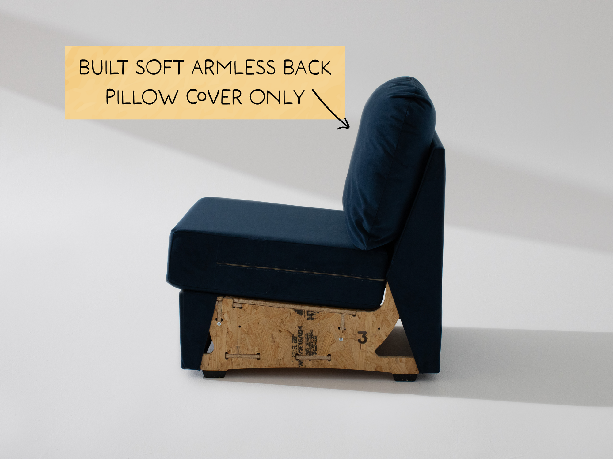 Built Soft Armless Unit: Fabric Back Pillow ONLY