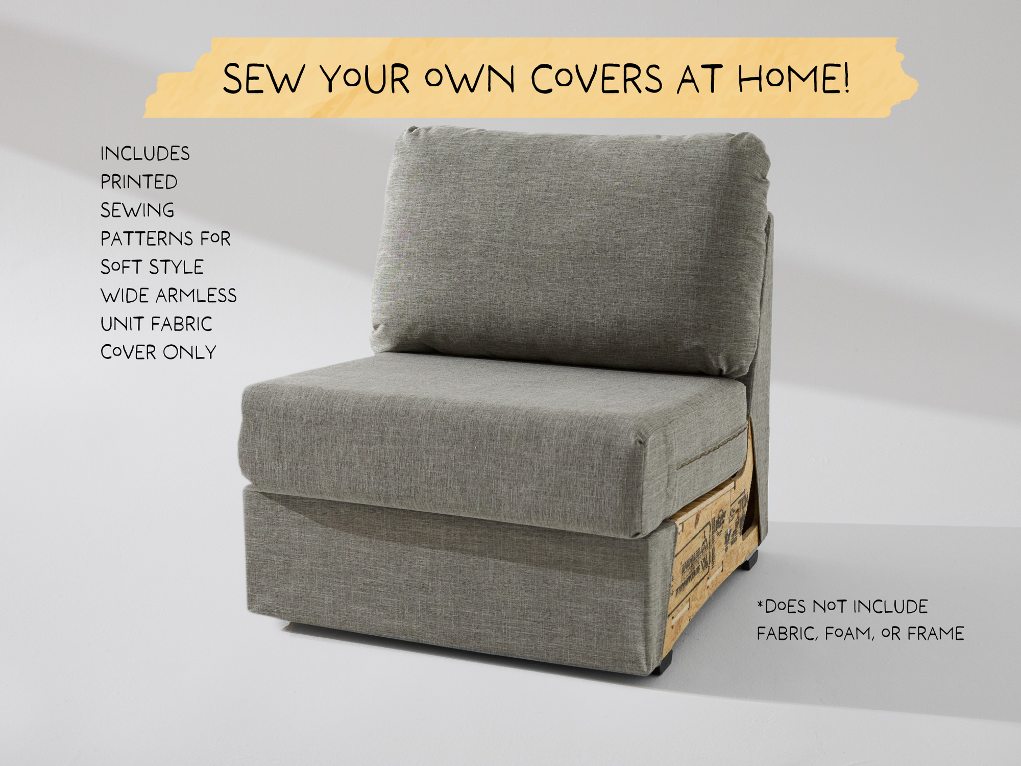 The Built Soft Wide Armless Unit Sewing Patterns