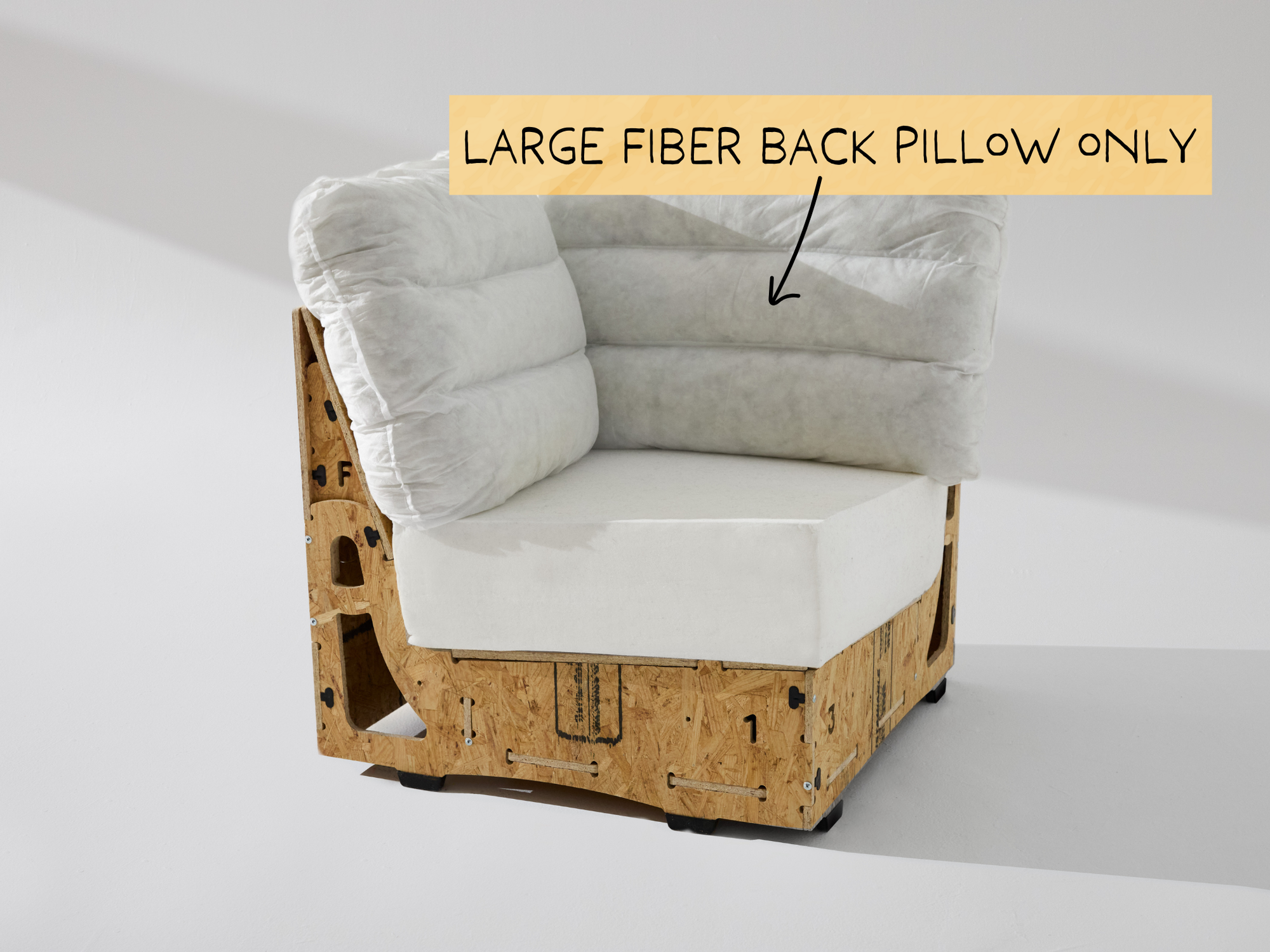 Corner Large Fiber Pillow Back