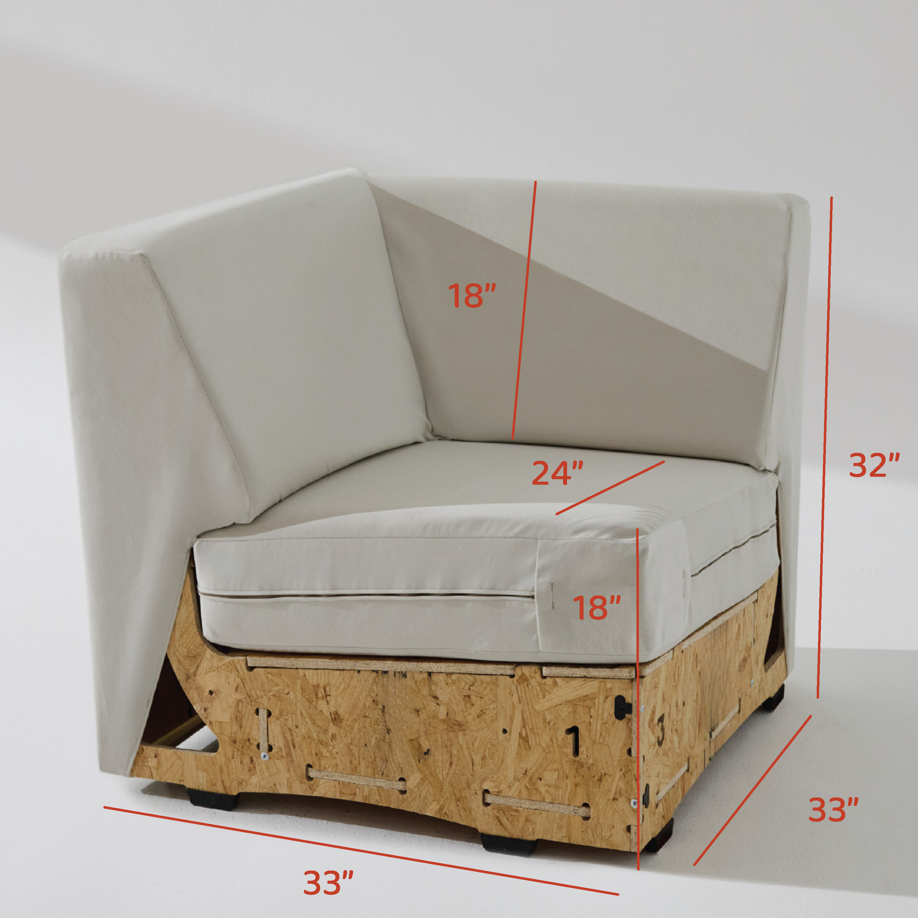 The Built Smooth (Foam Back) Corner Unit
