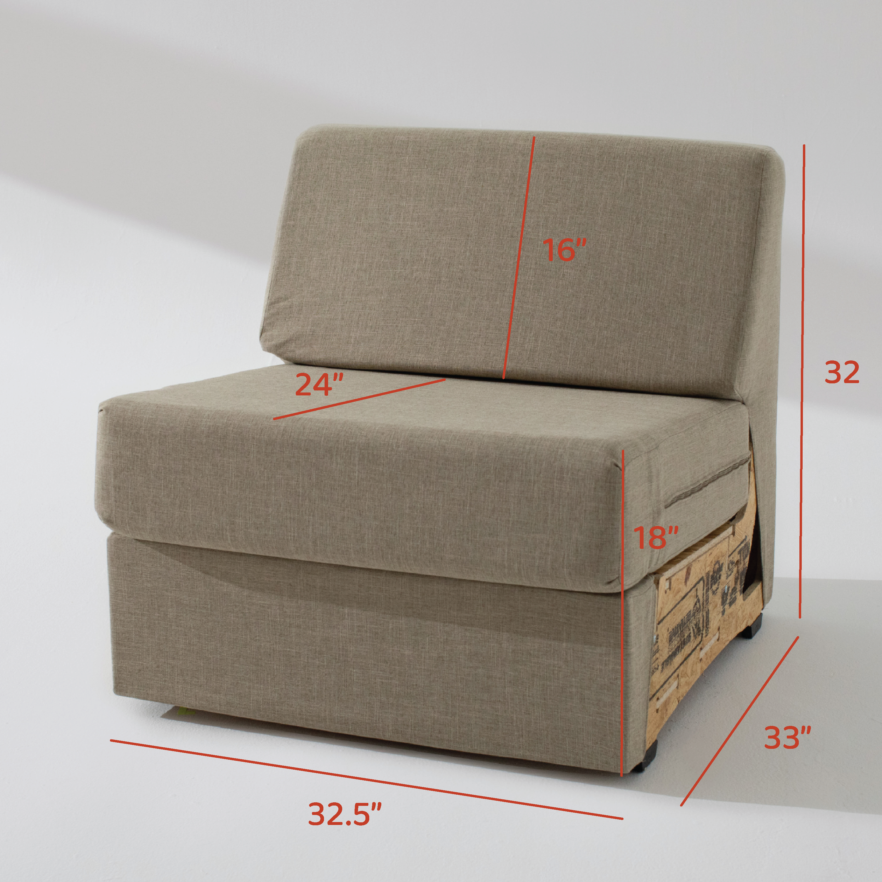 The Built Smooth (Foam Back) Wide Armless Unit