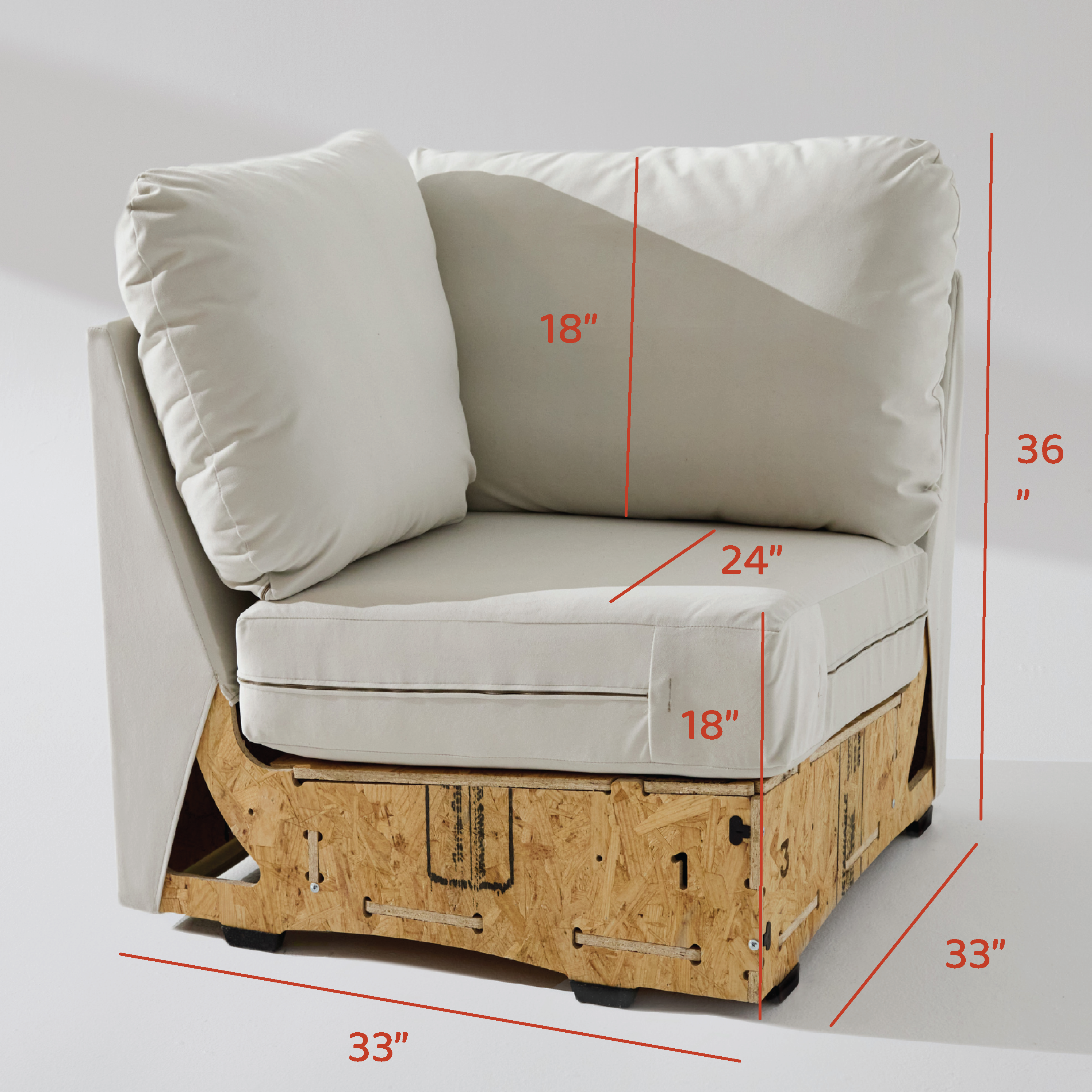 The Built Soft (Fiber Back) Corner Unit